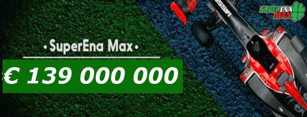 SuperEnaMax 139 mil + LoteriaNacionalExtra 105 mil + Powerball 70 mil + EuroJackpot 56 mil